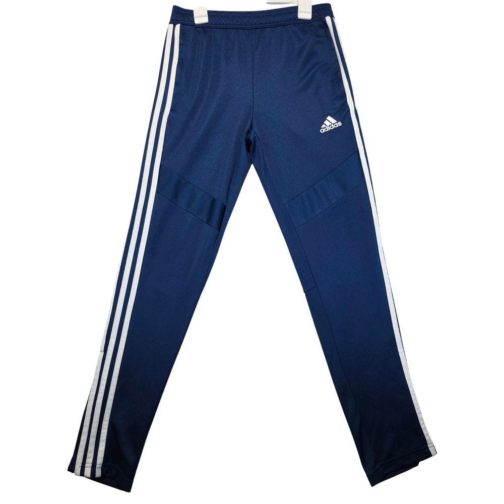 Adidas Kids Navy Blue Climacool Soccer Training Pants Joggers 3-Stripe M 11-12 Y